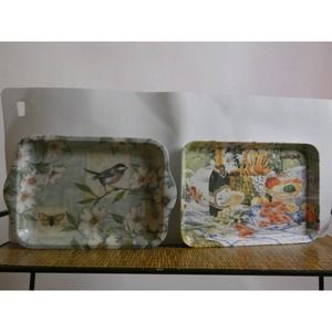 Vintage Melamine Italian Snack Serving/Trinket Trays